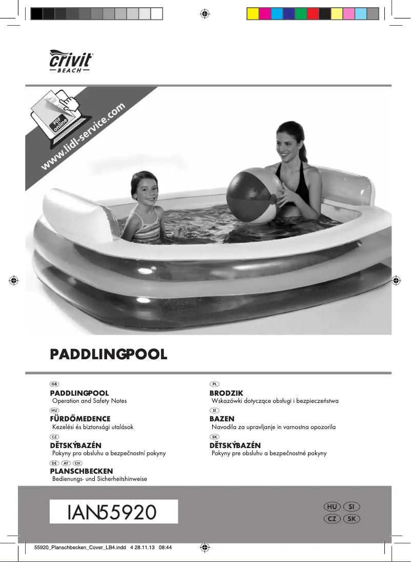 First page image of the manual for Z31953