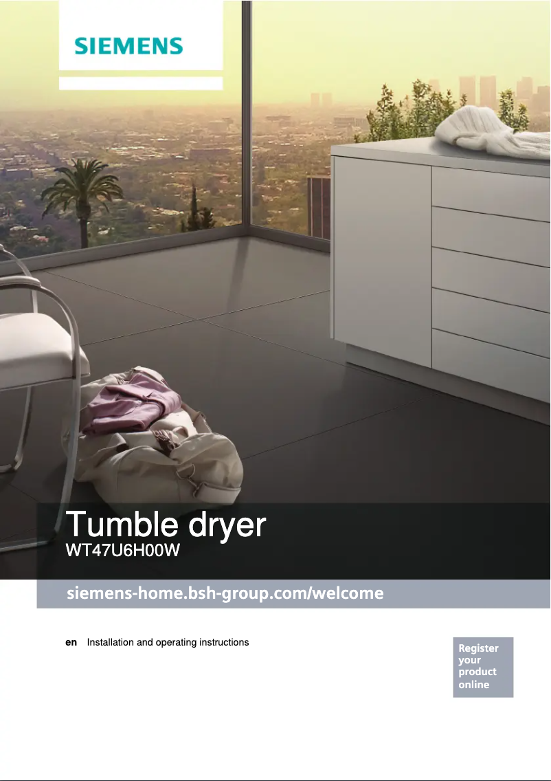 Page 1 of the manual User Manual Siemens WT47U6H00W