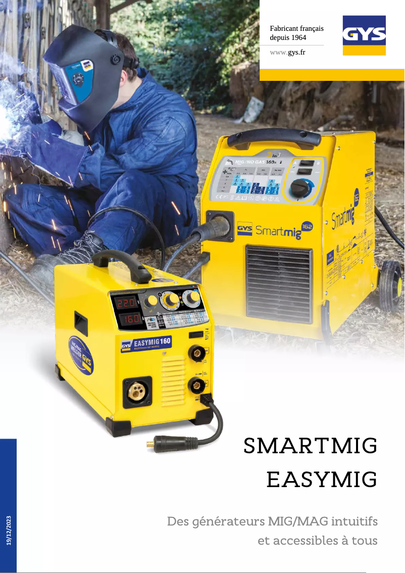 Page 1 of the manual Brochure GYS EasyMig 85