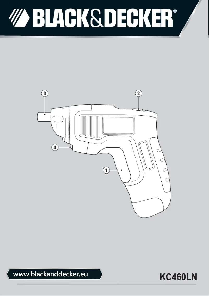 Page 1 of the manual User Manual Black & Decker KC460LN