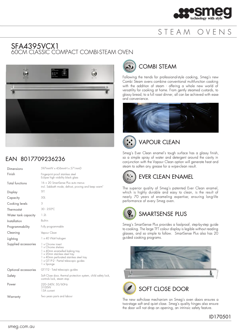 First page image of the manual for SFA4395VCX