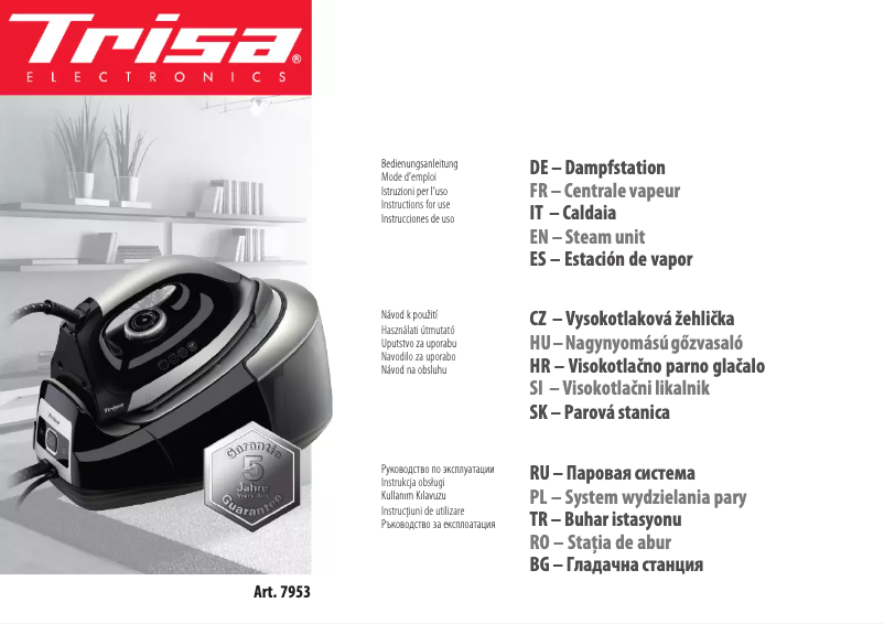Page 1 of the manual User Manual Trisa 7953.4245