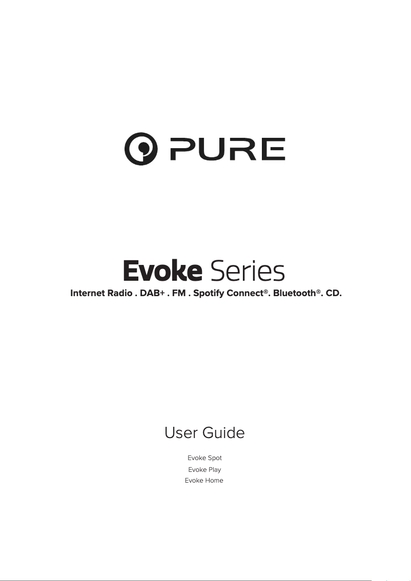 Page 1 of the manual User Manual Pure Evoke Home