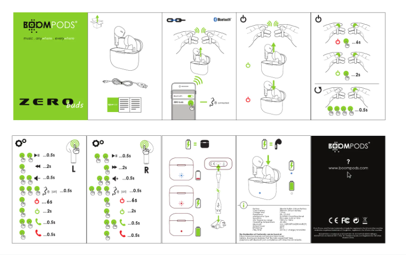 First page image of the manual for Zero Buds
