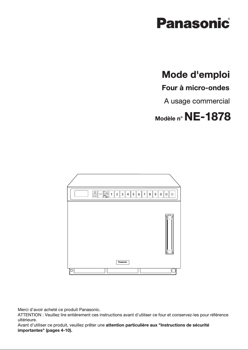 First page image of the manual for NE-1878
