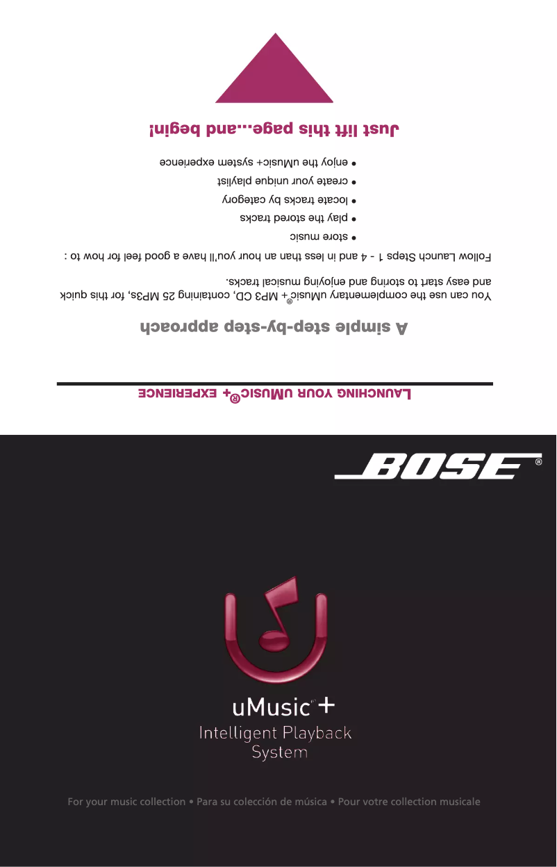 Page 1 of the manual User Manual Bose UMusic+