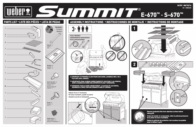 First page image of the manual for Summit E-670