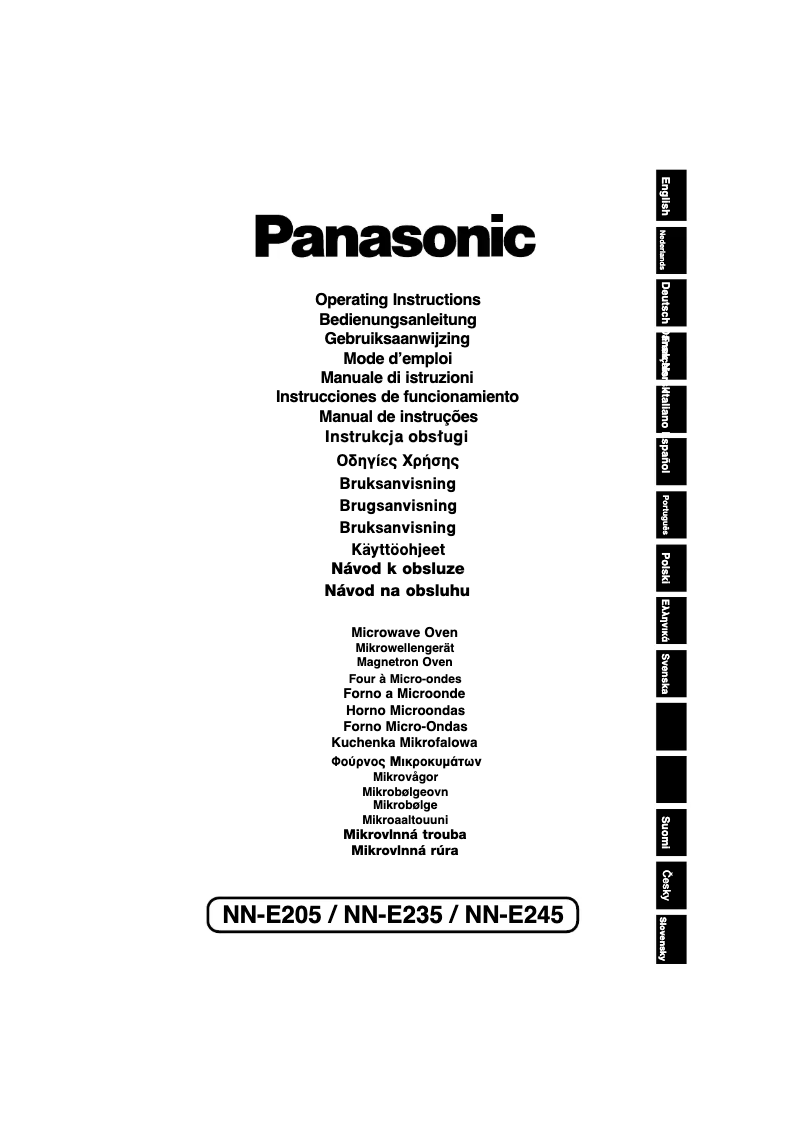 Page 1 of the manual User Manual Panasonic NN-E245