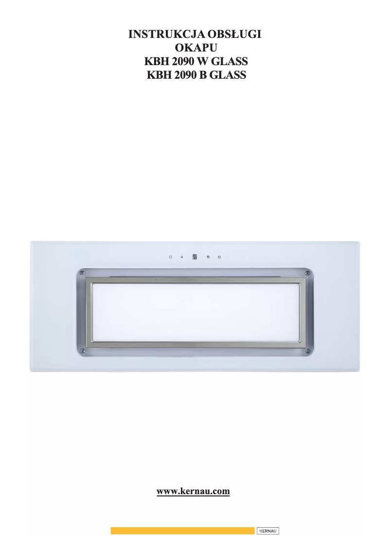 First page image of the manual for KBH 2090 B