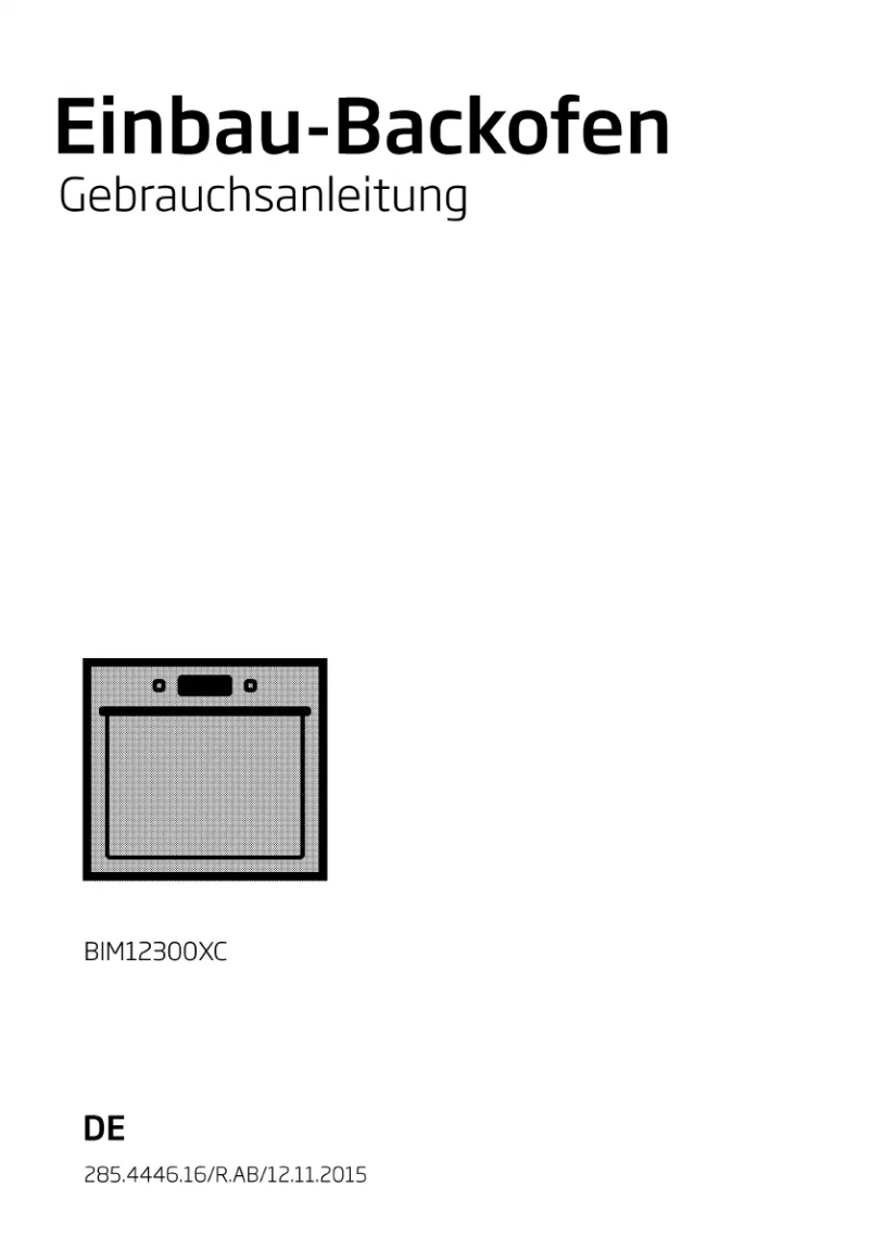 Page 1 of the manual User Manual Beko BIM 12300 XC