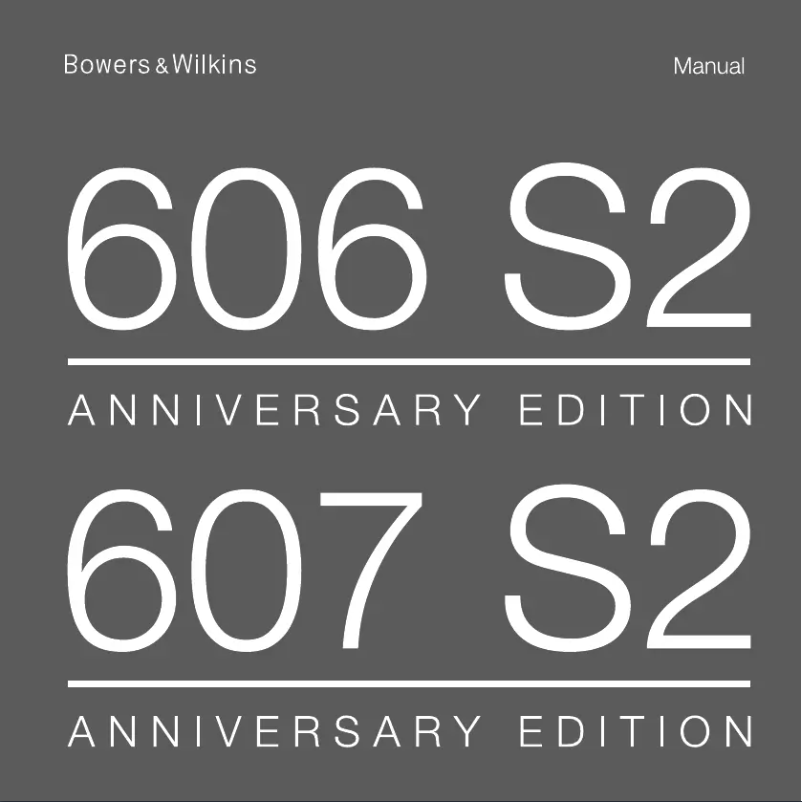 Page 1 of the manual User Manual Bowers & Wilkins 606 S2