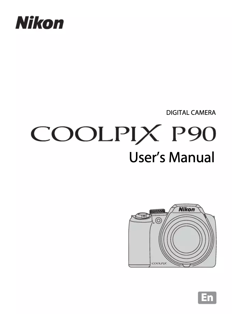 First page image of the manual for Coolpix P90