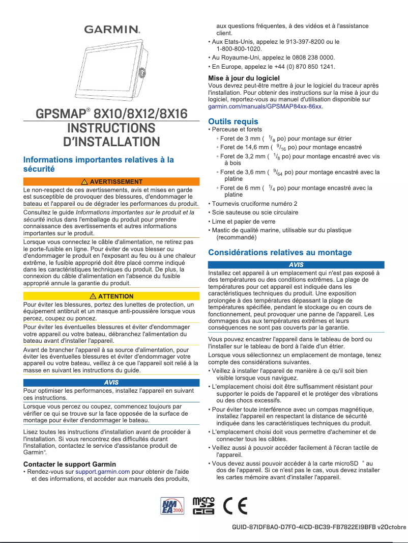 First page image of the manual for GPSMAP 8616