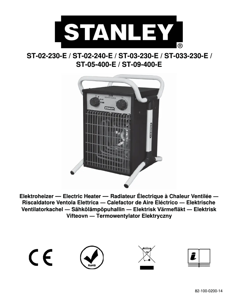 Page 1 of the manual User Manual Stanley ST-03-230-E