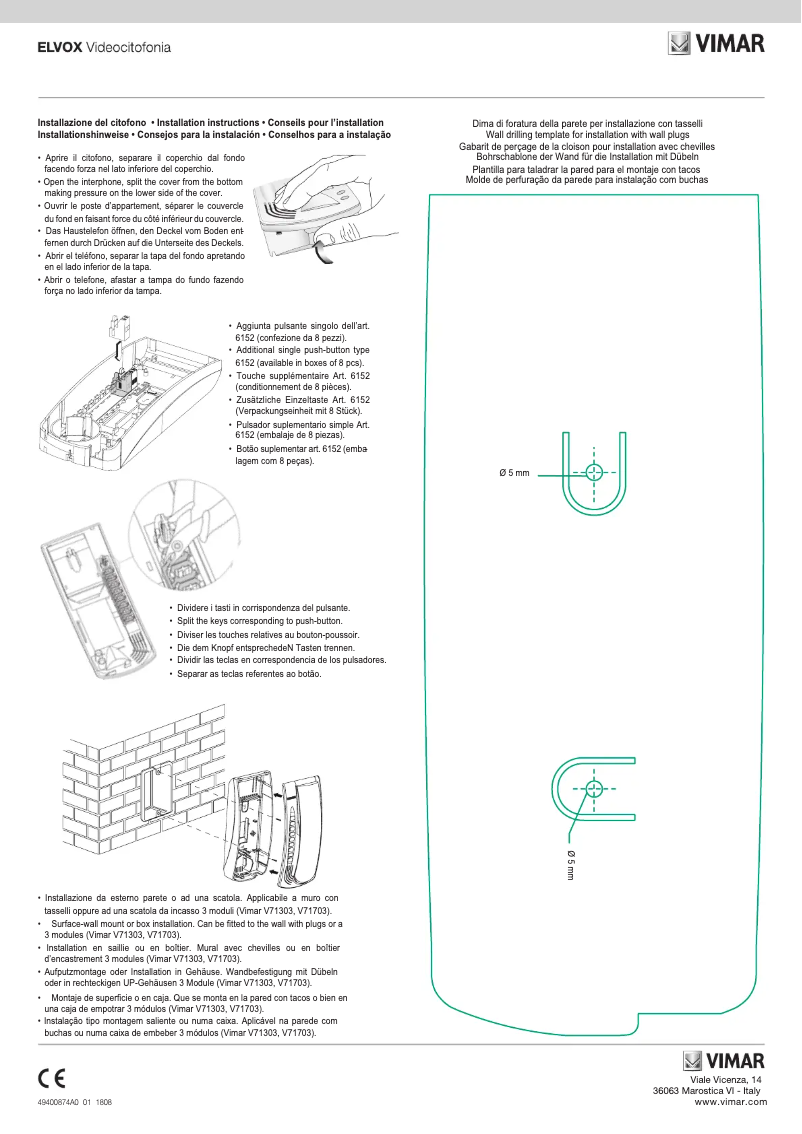 First page image of the manual for ELVOX 6201