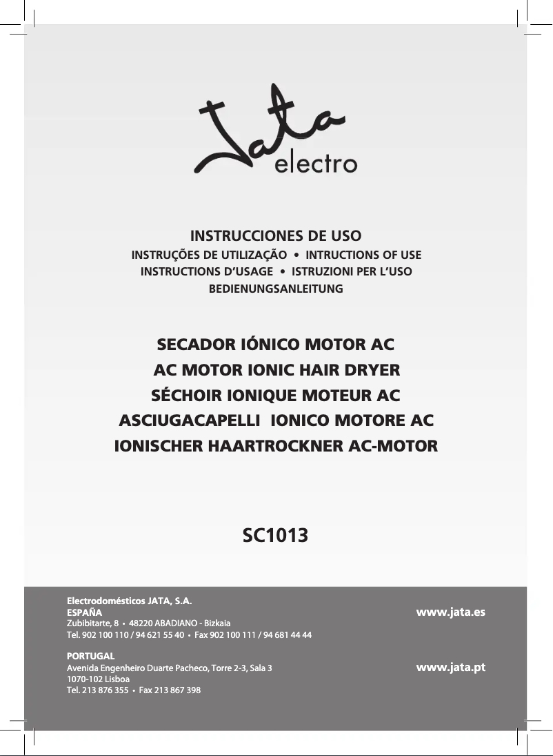 First page image of the manual for SC1013