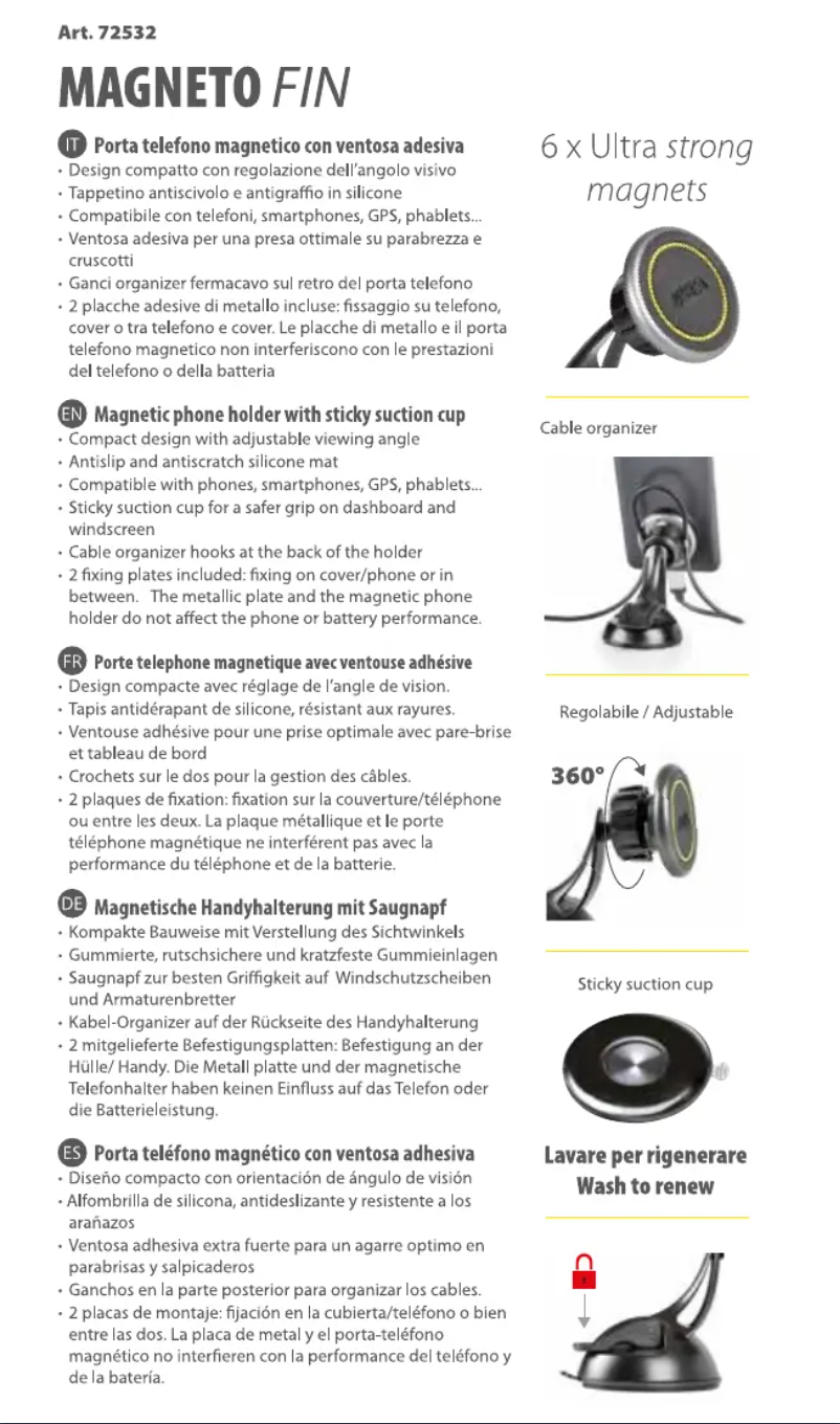 First page image of the manual for Magneto Fin