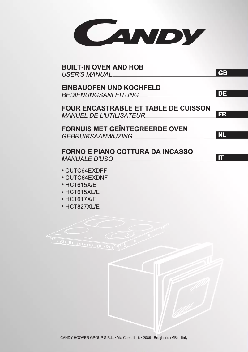 First page image of the manual for HCT615XL/E