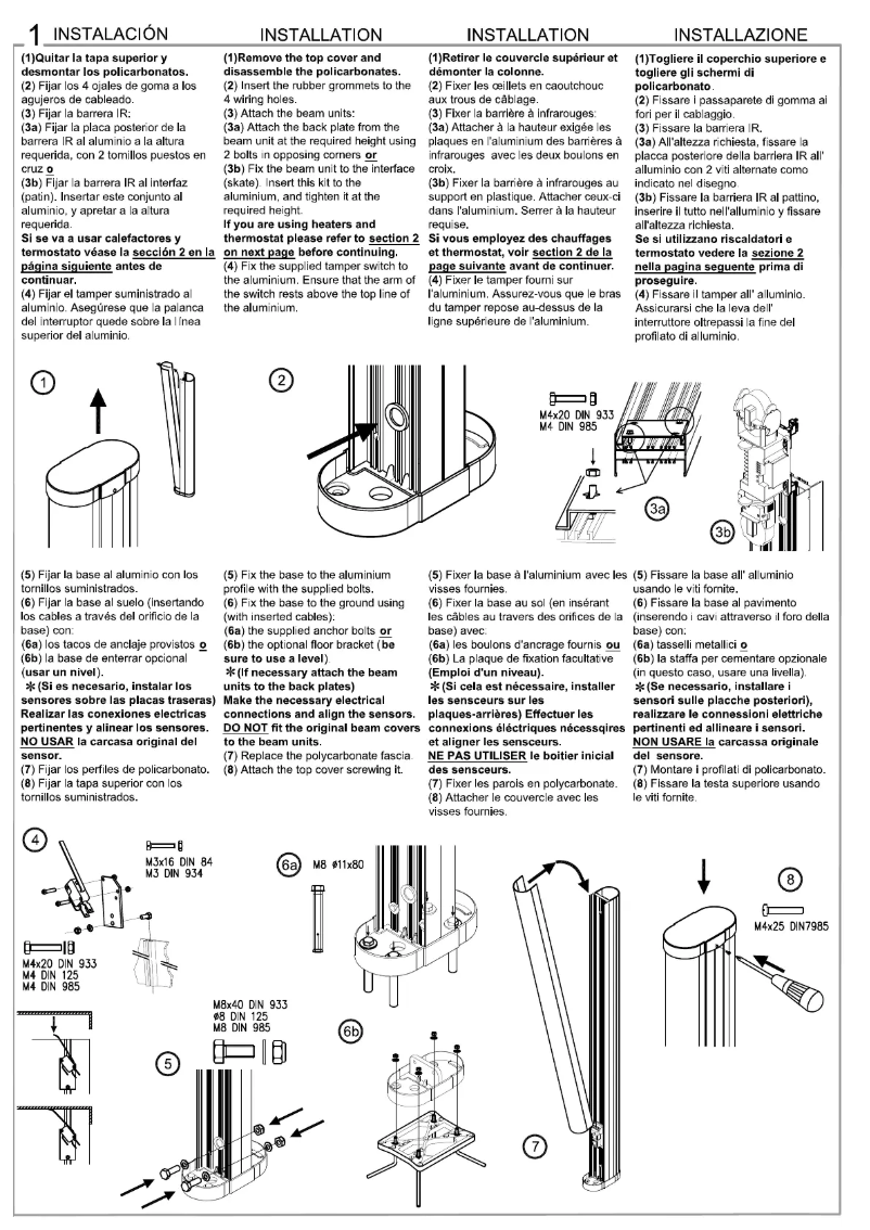 First page image of the manual for TW100