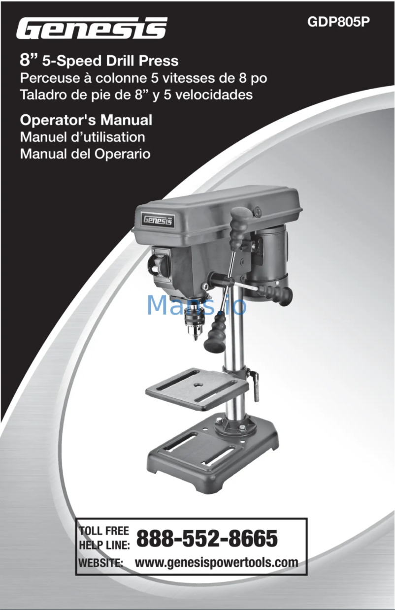 First page image of the manual for GDP805P