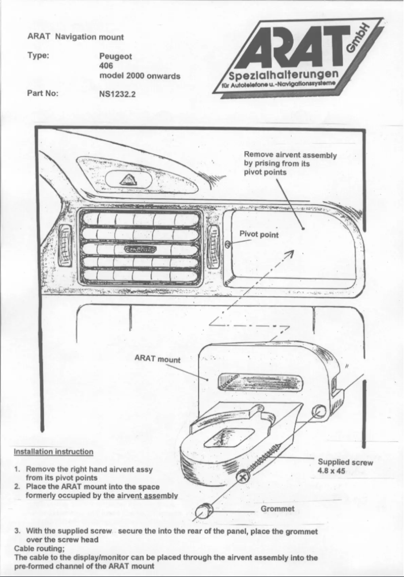 First page image of the manual for NS1232.2
