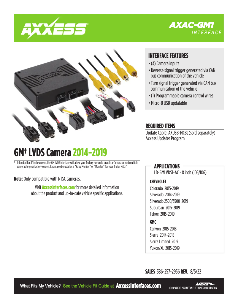 First page image of the manual for AXAC-GM1