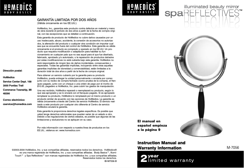 First page image of the manual for M-7056