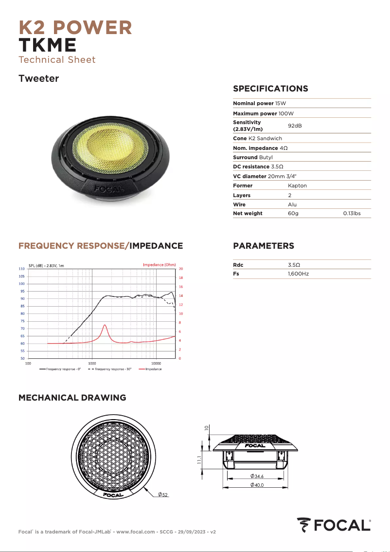 First page image of the manual for K2 Power Evo ES 100 KE