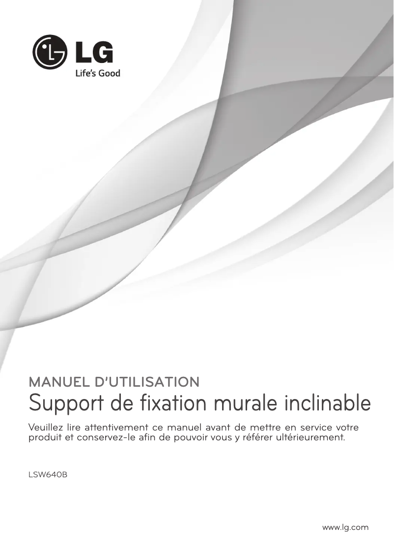 First page image of the manual for LSW640B