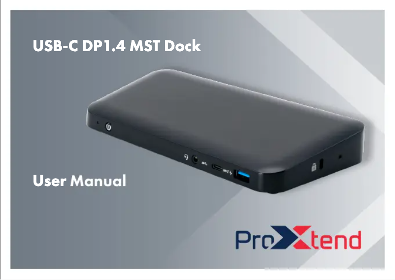 Page 1 of the manual User Manual ProXtend DOCK2X4KUSBCMST