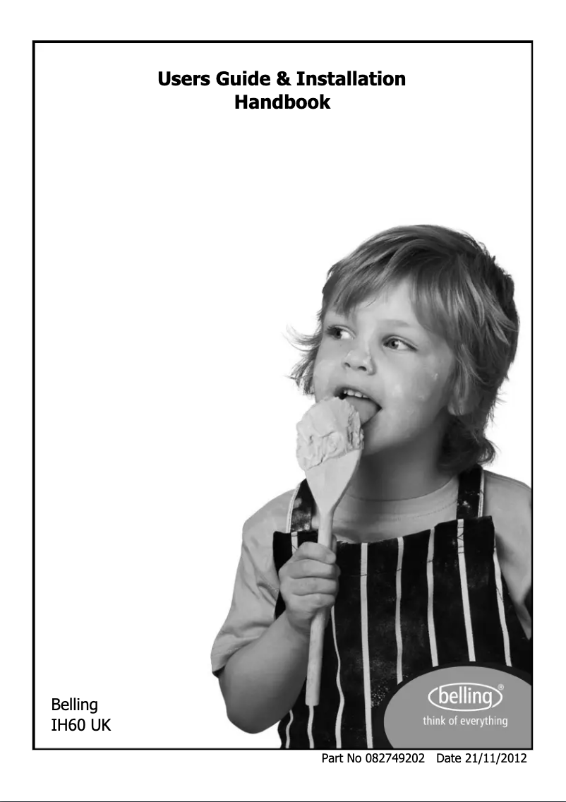 First page image of the manual for SCIH60