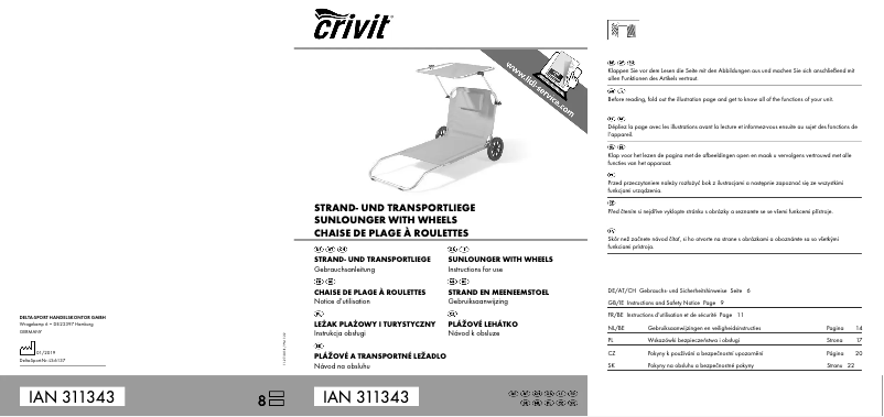 Page 1 of the manual User Manual Crivit IAN 273318