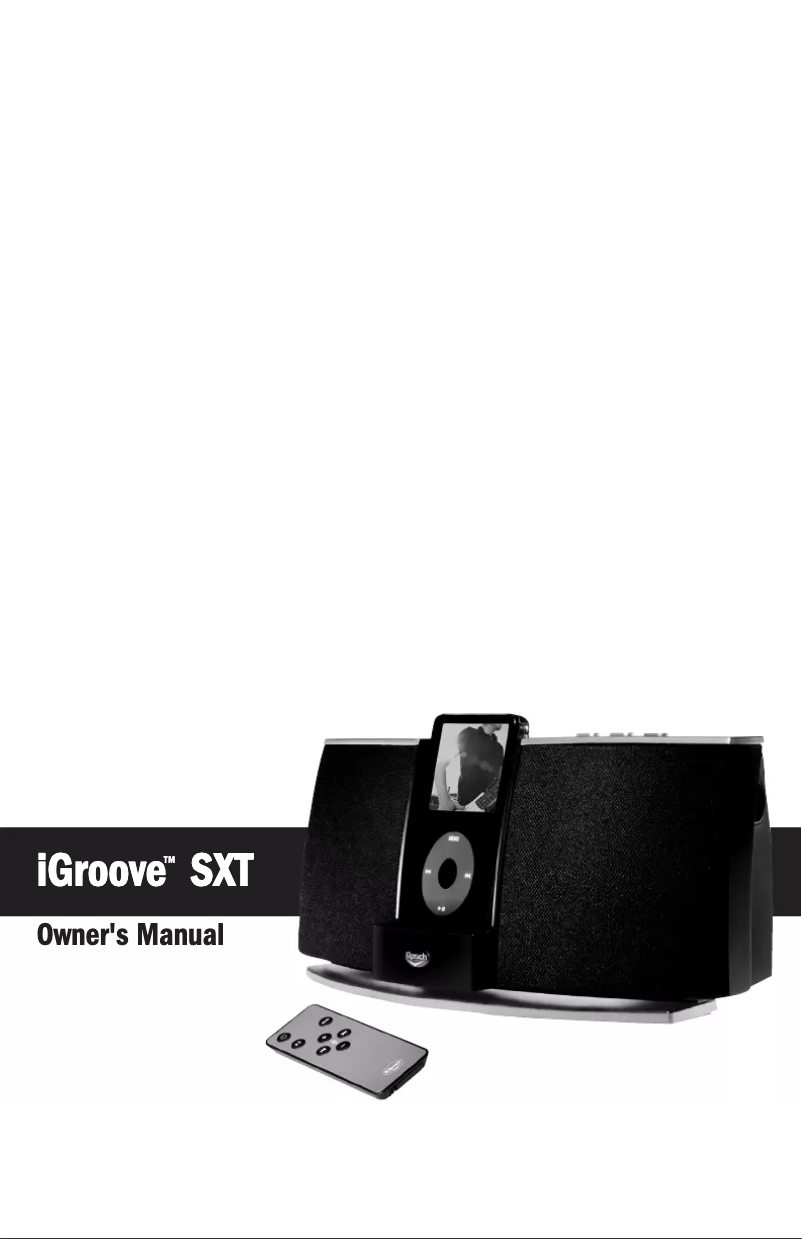 First page image of the manual for iGroove SXT