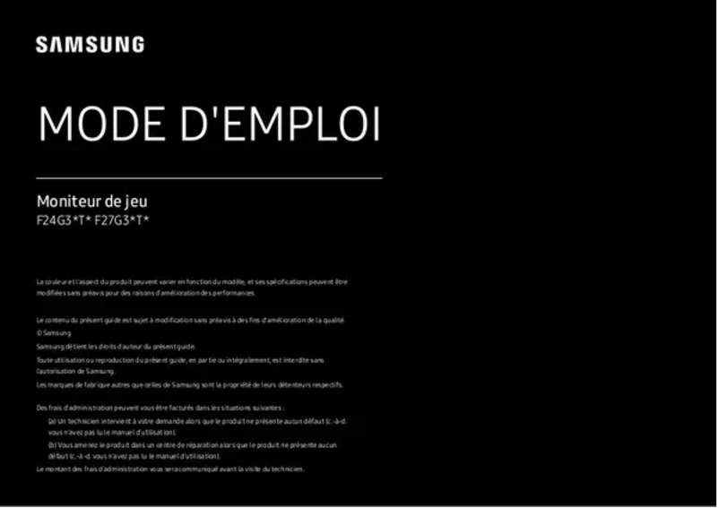 First page image of the manual for F24G35TFWU