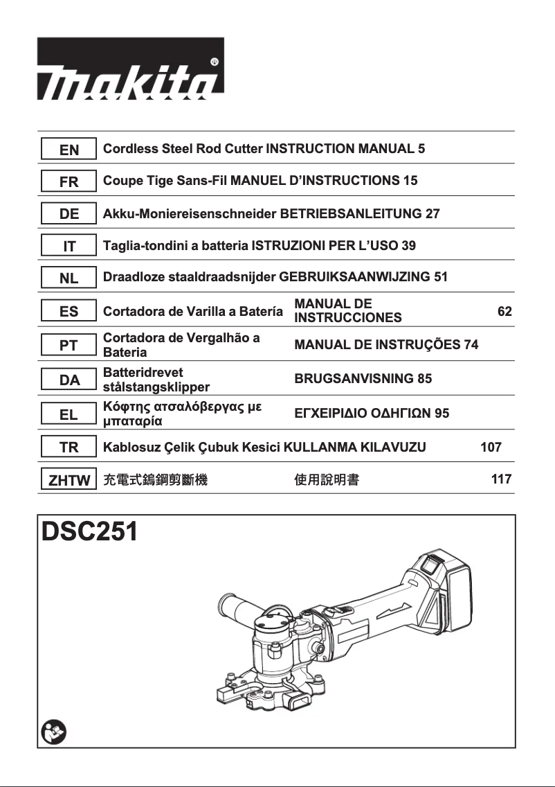 First page image of the manual for DSC251