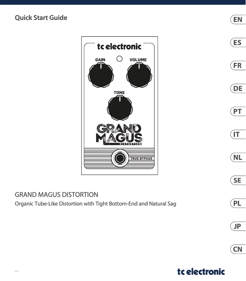 First page image of the manual for Grand Magus Distortion