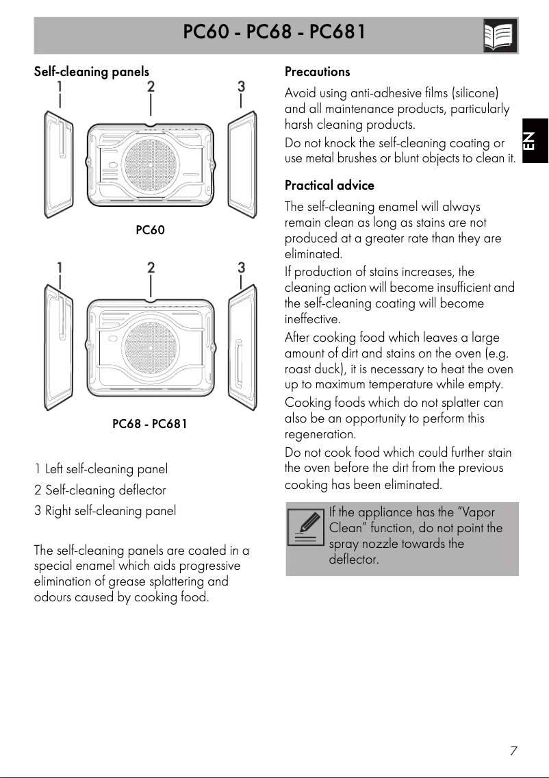 Page 1 of the manual User Manual Smeg PC68-1