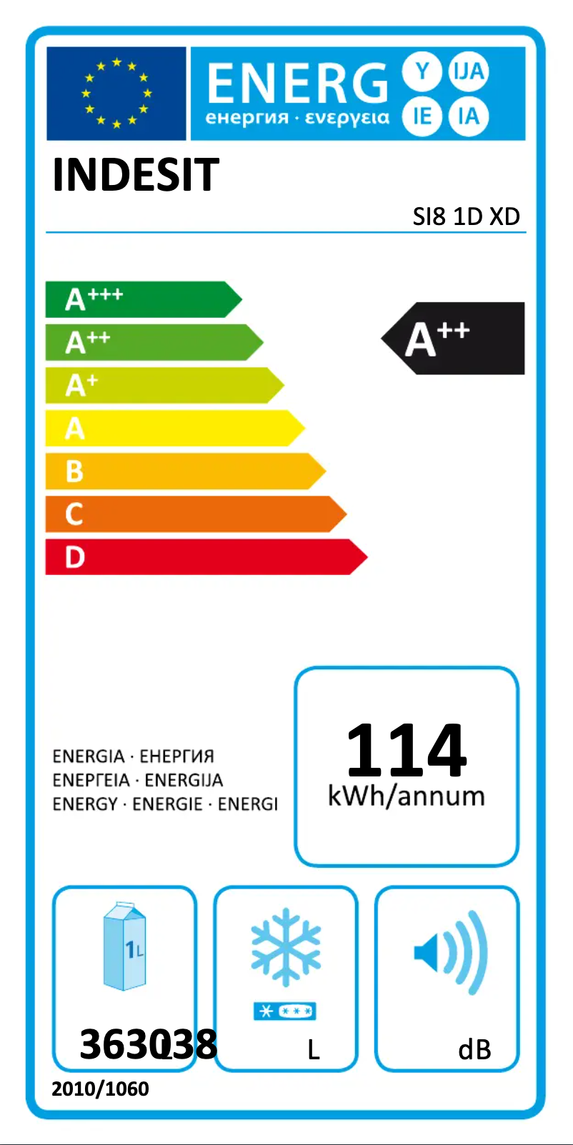 First page image of the manual for SI8 1D XD