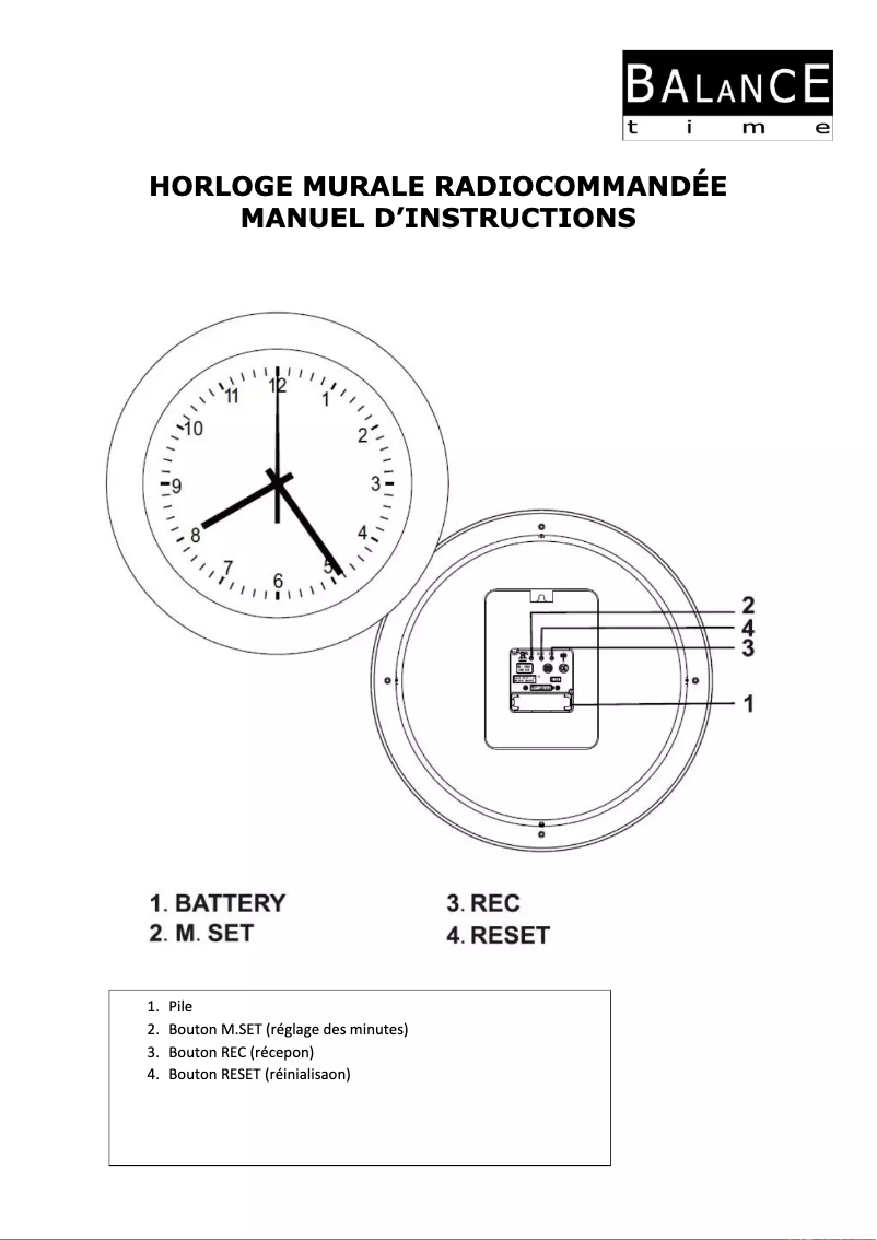 Image de la première page du manuel de l'appareil HE-CLOCK-89