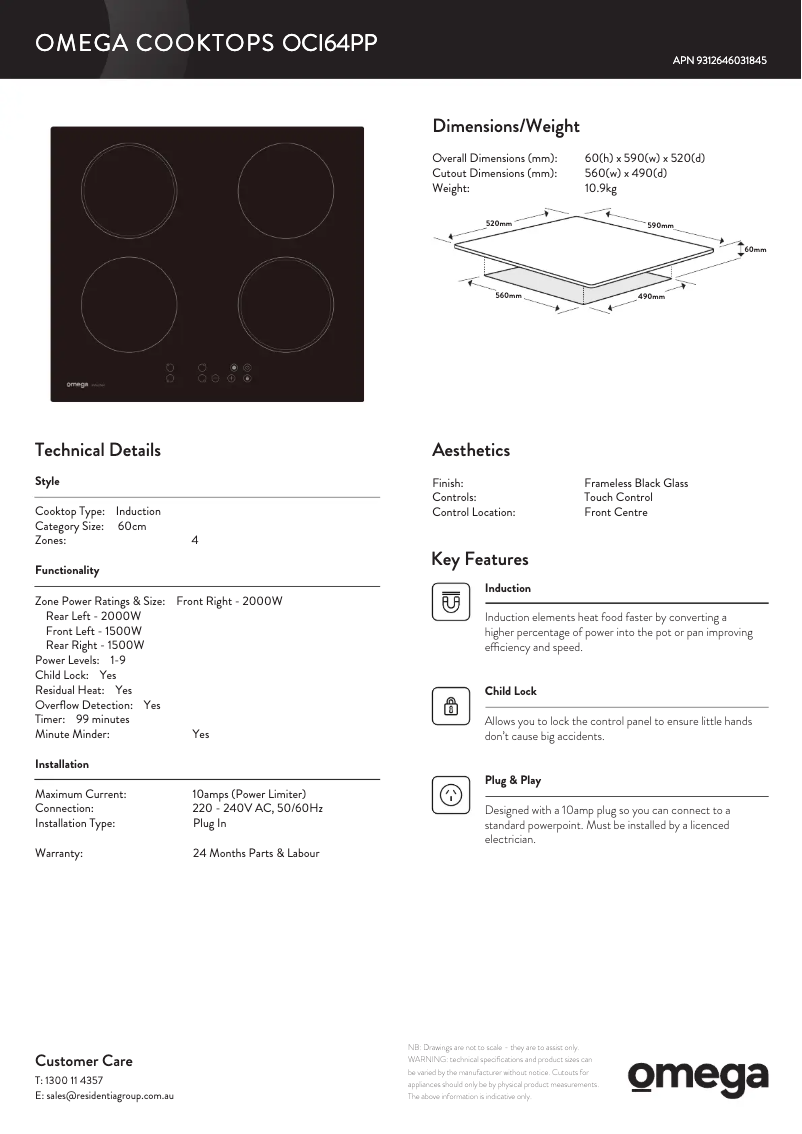 First page image of the manual for OCI64PP