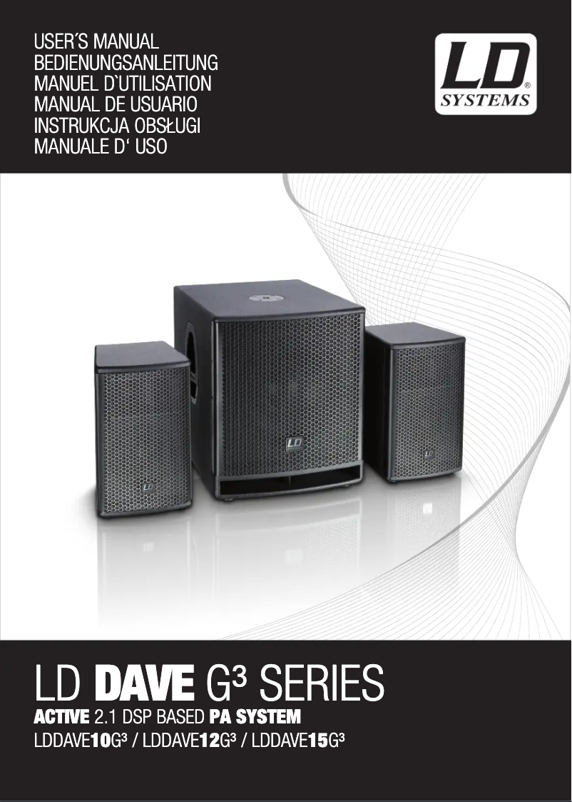 Page 1 of the manual User Manual LD Systems DAVE 15 G3