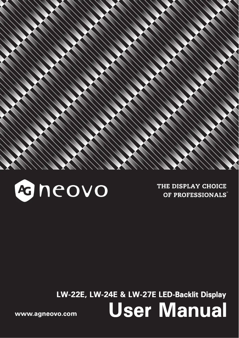 First page image of the manual for LW-27E