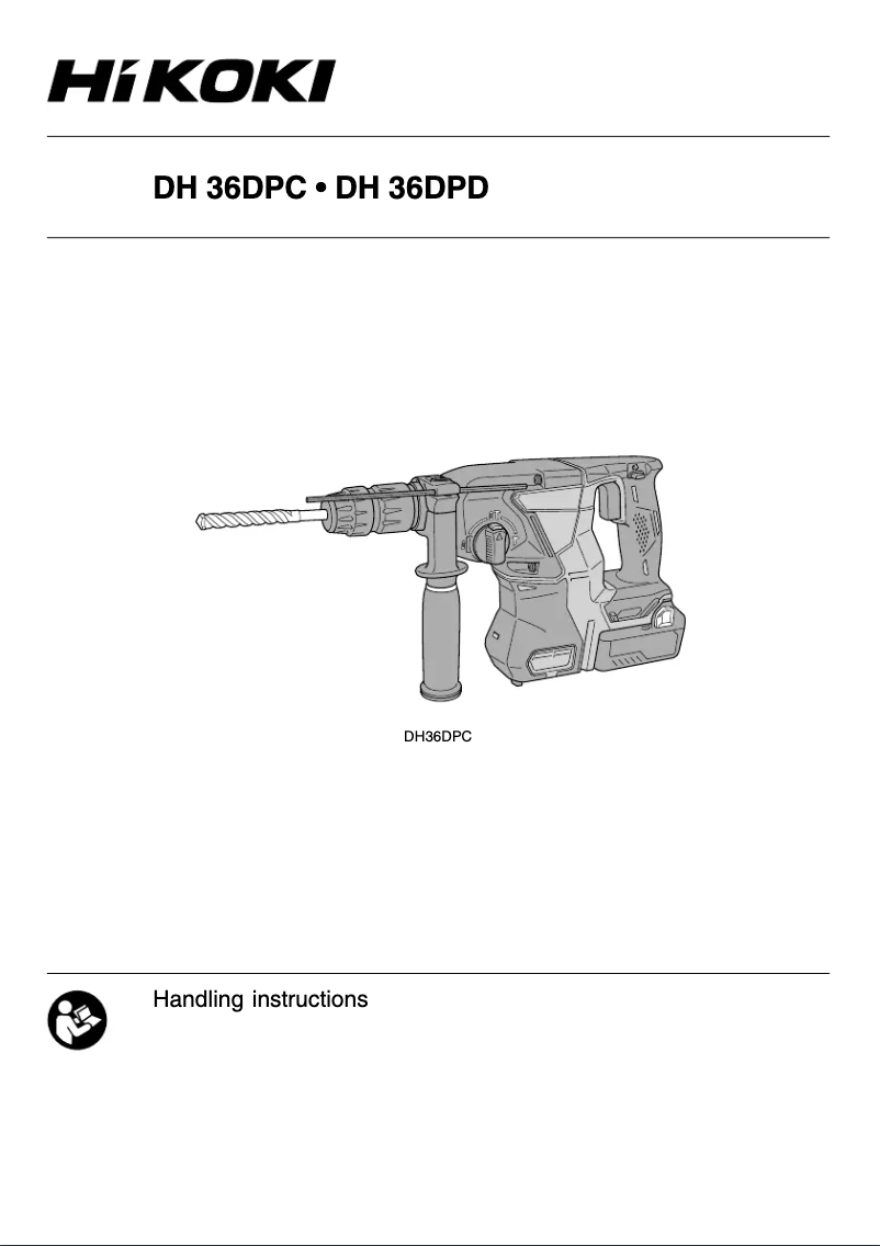 Page 1 of the manual User Manual HiKOKI DH 36DPC
