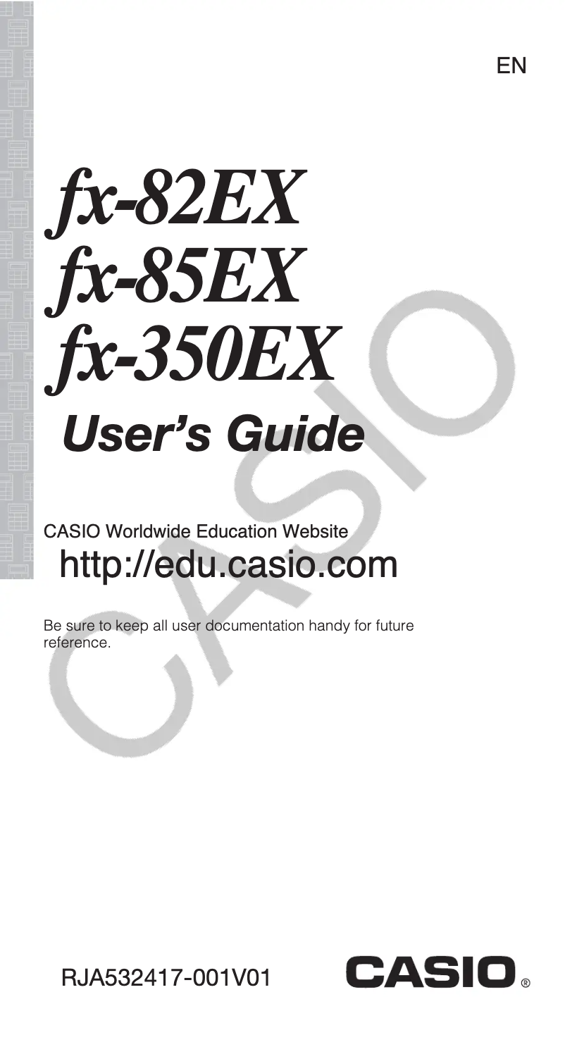 Page 1 of the manual User Manual Casio FX-85EX
