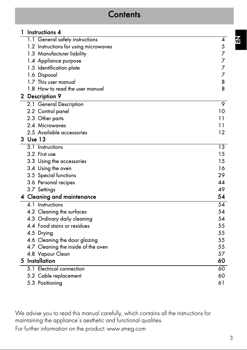 First page image of the manual for SFA4395MCX