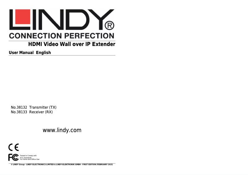 First page image of the manual for 38132