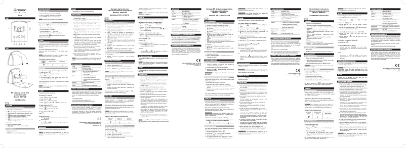 Page 1 of the manual User Manual Oregon Scientific RM912B