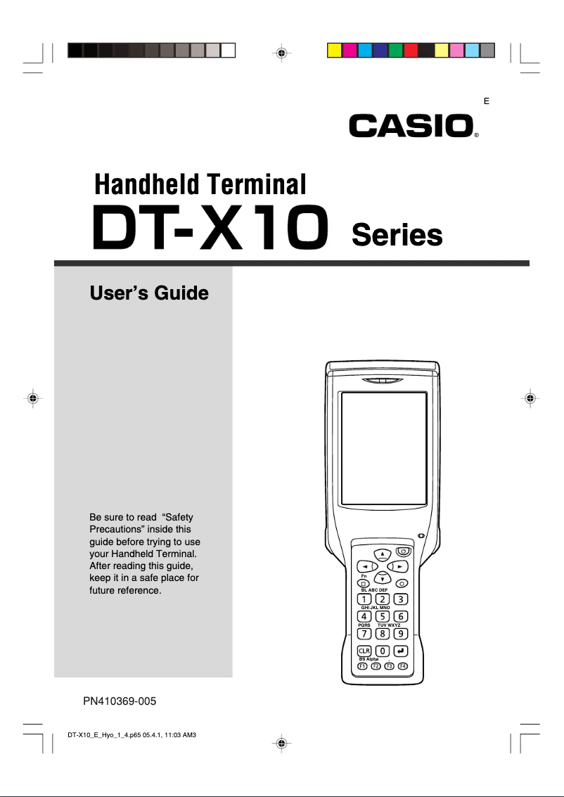 First page image of the manual for DT-X10