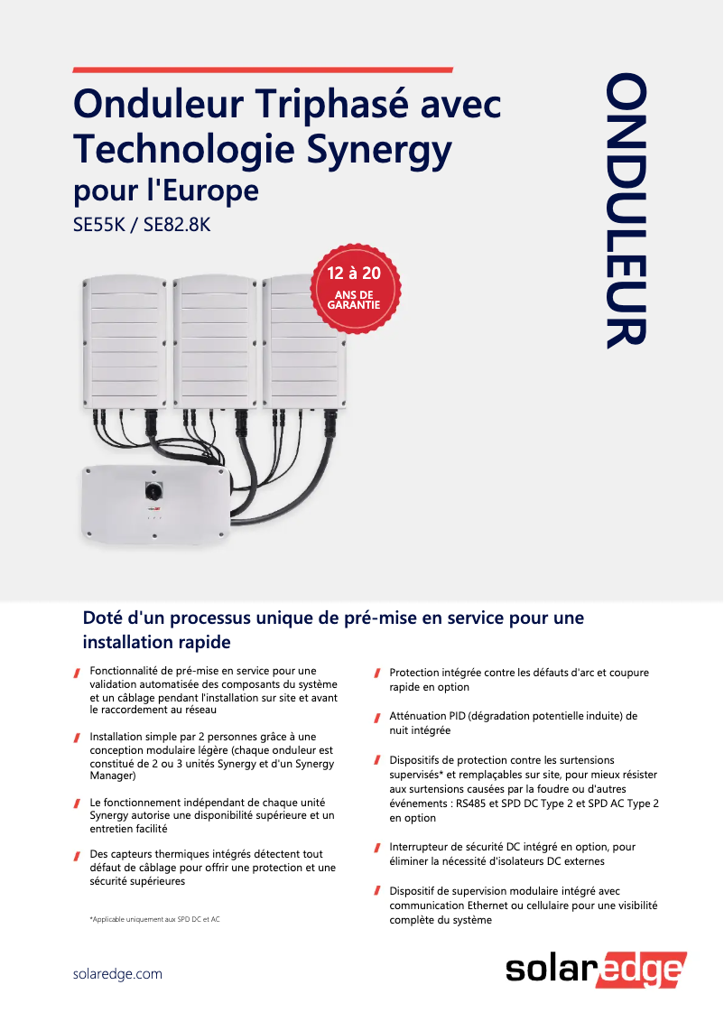 Page 1 of the manual Installation Guide SolarEdge SESUK-RW00INNN4