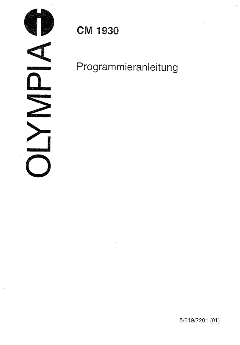 Page 1 of the manual User Manual Olympia CM 1930